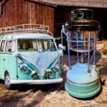 Tilley lamp with vw campervan